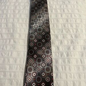 Pierre Cardin Men’s Necktie
Preowned 
Silvery Grey/touches of red/white